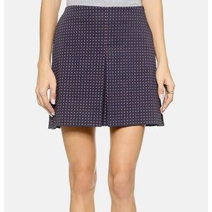 Tory Burch Klarissa Pleated Mini Skirt in Daisy Dots Pattern